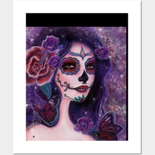 Day of the dead Cantana Rose By Renee Lavoie Posters and Art